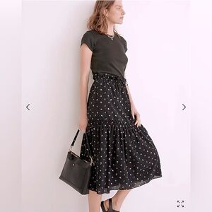 Madewell Pull-On Ruffle Tiered Mini Skirt in Geodot Floral